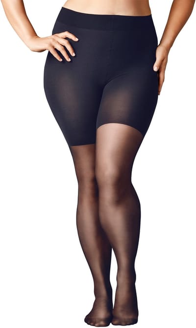 FALKE Beauty Plus eenkleurig materiaal transparant 20 DEN panty dames blauw - maat A SHORT