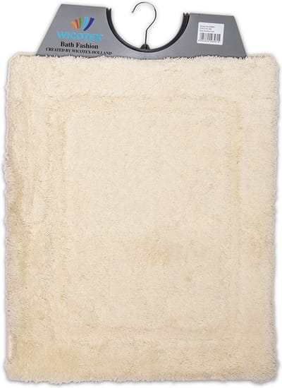 Wicotex - Bidetmat - WC mat - Toiletmat uni Beige - Badmat - Antislip onderkant - Afmeting 50x60cm