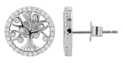 AKZENT Akzent Dames Oorbel "Luna" uit 925 Sterlingzilver, gerhodineerd, duurzaam