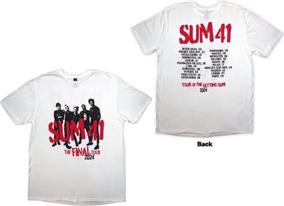 Sum 41 - Tour '24 Spray Paint Heren T-shirt - XL - Wit