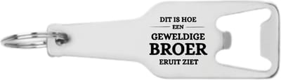 Akyol - dit is hoe een geweldige broer eruit ziet flesopener - Broer - familie - cadeau - 105 x 25mm
