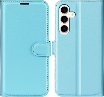 Coverup Hoesje - Geschikt voor Samsung Galaxy S24 Plus Hoesje - Coverup Book Case - Lichtblauw