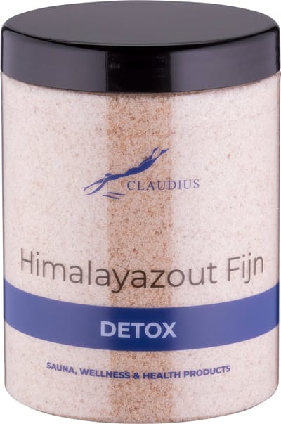 Himalayazout in handige pot - 1250 gram - met zwarte deksel - fijne korrels (0,4 - 0,9 mm) - 100% natuurlijk