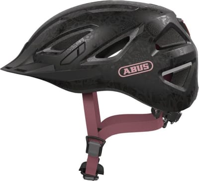 Fietshelm ABUS URBAN-I 3.0 flower art M - 52-58 cm - zwart - Geschikt voor gebruik op elektrische fietsen - stadsfietsen - 280 g