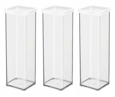 Set van 3 voorraadbussen voor droge producten pasta spaghetti rijst meel Rotho LOFT 2 L