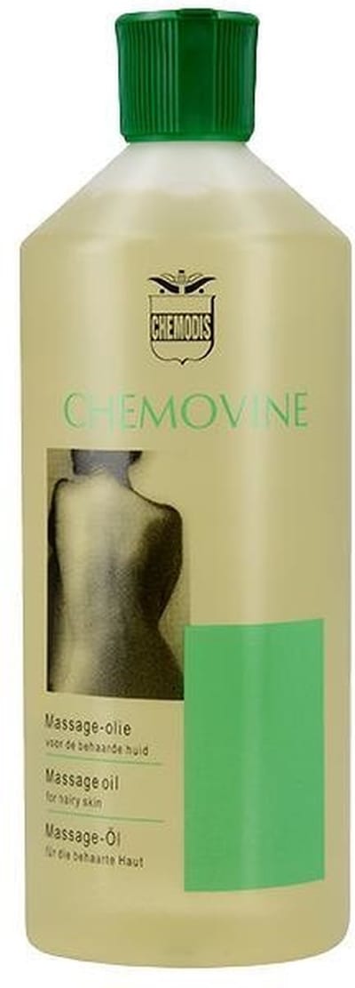 Chemovine 500ml, neutrale massage olie, speciaal voor de zeer behaarde huid