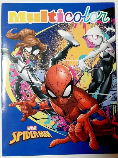 Multicolor kleurboek - Marvel Spiderman - Spider-man, Ghost spider Gwen, spider-woman - 17 kleurplaten met voorbeelden - 32 pagina's