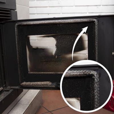 Vuurvaste Glasvezel Dichtingstouw voor Haard, Kachel en Oven - 6mm Dichtingstape voor Optimale Isolatie en Luchtdichtheid