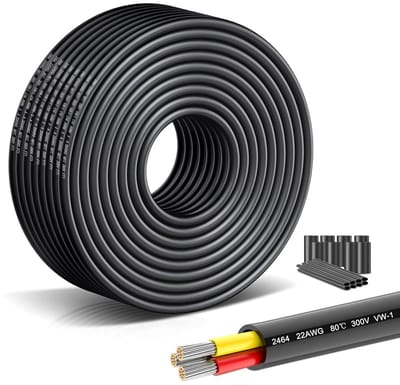 3-aderige elektrische kabel 15 meter vertind koper flexibel