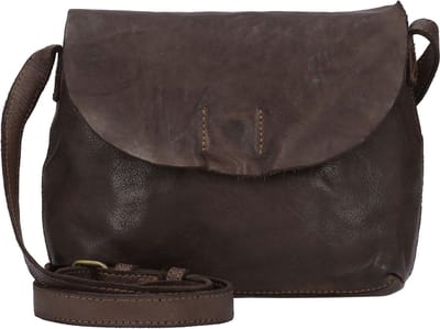 HAROLD'S Leren Schoudertas Submarine Crossbag Brown Donkerbruin