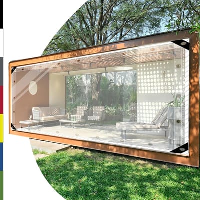 Transparant Zeil - Afdekzeil Regen - Buiten Beschermen - Waterdicht PVC - 3.2m x 3m - Transparant