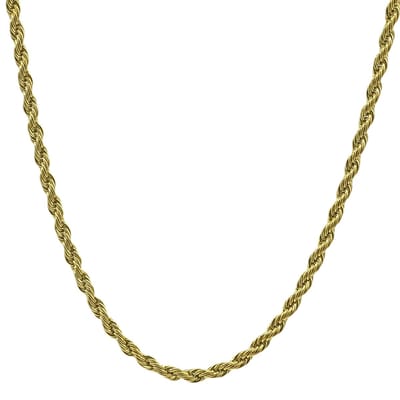 Clean rope ketting - Goudverguld - 3mm/50cm - Met stalen garantiekaart