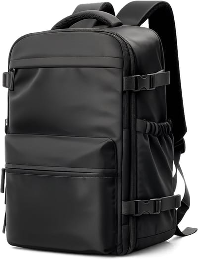 M-Goods Vacuum Compressie Reisrugzak - Handbagage Backpack - Elektrische Luchtpomp - Waterdicht - Zwart - 25L