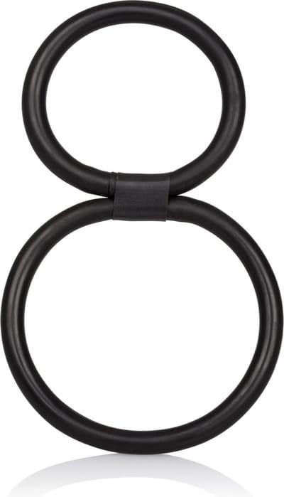 California Exotic Novelties Double Helix - Cockring - Zwart - Ø 70 mm