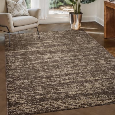 Relax Oslo - Laagpolig Effen Vloerkleed - Modern Tapijt - Bruin- 250x250 CM Vierkant
