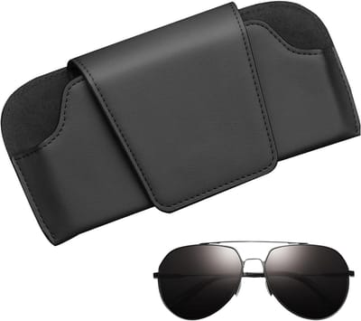 Famanu – Brillenhouder voor in de auto, universele zonnebrilhouder voor de auto, multifunctionele zonneklep, organizer, brillenkoker auto-accessoires, interieur, zwart