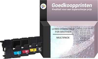 Huismerk Brother LC-985 inkt cartridge 4-Kleuren Multipack (85 ml)