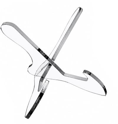 Purepeak Bordenstandaard voor Sierborden - Bordenhouder Geschikt voor Borden tot 22 cm Hoog - Bordenrek - Transparant - Multifunctioneel