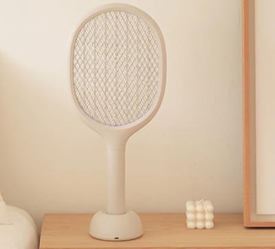 Elektrische oplaadbare vliegenmepper | Muggenlamp | Insectenverdelger | Wit