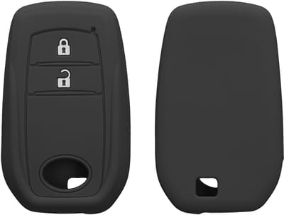 kwmobile autosleutel hoesje geschikt voor Toyota 2/3 Button Aygo Yaris Cross RAV4 GR 2020-2024 hoes - TPU autosleutel behuizing - Beschermende auto sleutel case - Sleuteletui in mat zwart