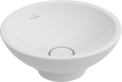 Villeroy & Boch Loop en Friends opzetwastafel 38cm met plug met keramische afdekking wit