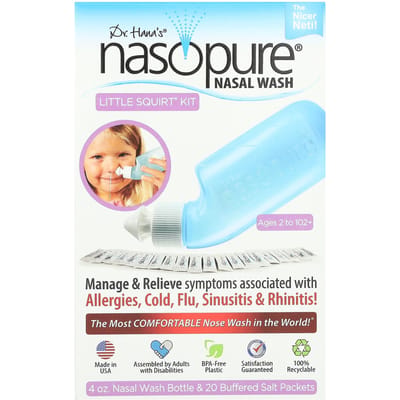 Nasopure, lavage nasal, petit kit squat, de 2 à 10 ans2+, 1 kit