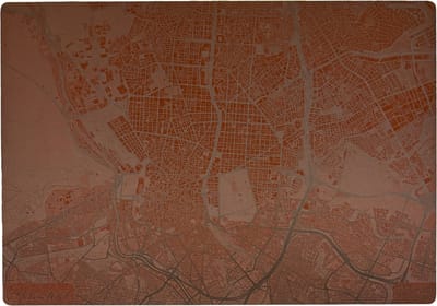 Place Maps Placemat Stadskaart Brugge - Kunstleer - Champagne - 1 Stuk
