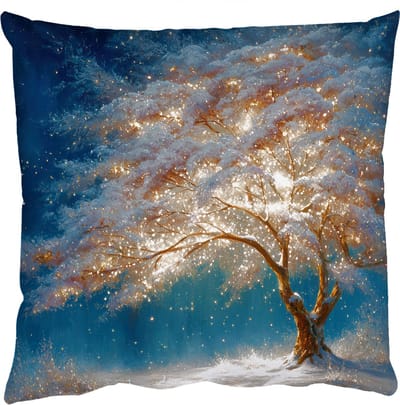 Sierkussens - Kussentjes Woonkamer - 50x50 cm - Levensboom - Nacht - Donker - Blauw