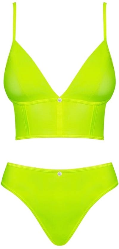 Obsessive - Neonia Top & Panties Geel S/M