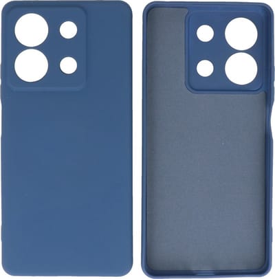 Hoesje Geschikt voor Xiaomi Redmi Note 13 5G - Fashion Telefoonhoesje Backcover - Siliconen Hoesje - Navy