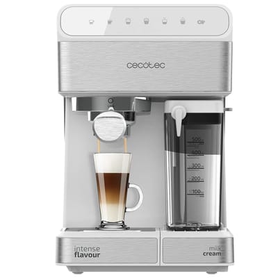 Cecotec Power Instant-ccino 20 Touch Vrijstaand Combinatiekoffiemachine Roestvrijstaal, Wit 1,4 l 2 kopjes Half automatisch