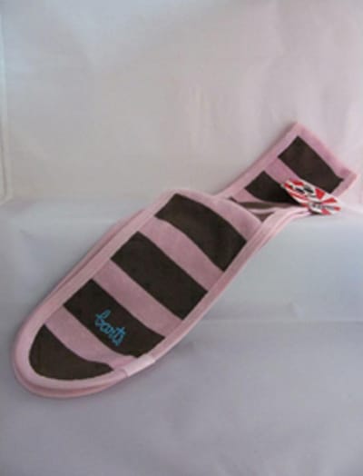 Barts Piwi Scarf streep bruin met roze