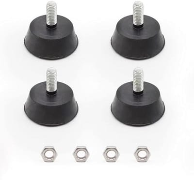 Rubberen voetjes voor meubels - Schroefbare buffertjes M6 x 16 mm