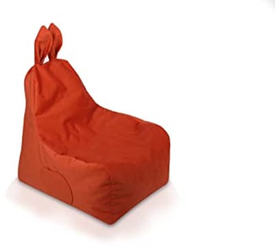 Kindvriendelijke Poef in Konijn Design - Zachte Microvezel Bean Bag voor Opbergruimte