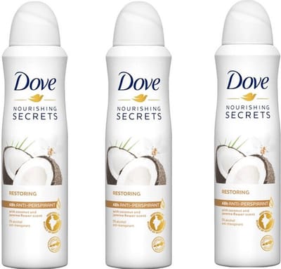Dove Deo Spray - Restoring - 3 x 150 ml Kokos & Jasmijn