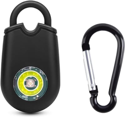 1 stuk persoonlijk alarm – Zelfverdediging sleutelhanger – Vrouwen veiligheid –alarm – 125Db – LED – veiligheid alarm – Senioren alarm – Zwart