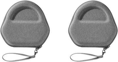 Beschermhoes Hoofdtelefoon - Draagbare Opbergtas - Reizen Bescherming - Afneembare Handgreep - 23 x 21 x 6 cm - Grijs