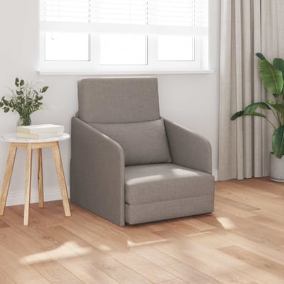 vidaXL - Slaapbank - Taupe - 65 - x - 80 - x - 83 - cm - Stof