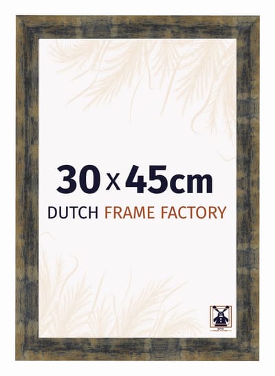 Fotolijst 30x45 cm - MDF - Blauw Goud Gemeleerd - Praag