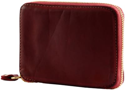 CATERINA LUCCHI Leren portemonnee Nina Wallet Small Zip Around Cardinale donkerrood