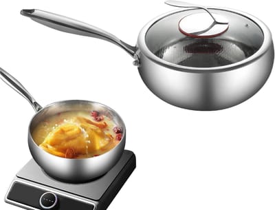 Wok Pan - Koekenpan - Gezond Koken - Titanium Nonstick - 26 cm - Zwart