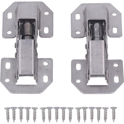 2 Sets Charnières de Meuble en Alliage de Zinc 4 Pouces Charnières de Porte de Placard Sans Trou Type Pont pour Porte de Garde-robe