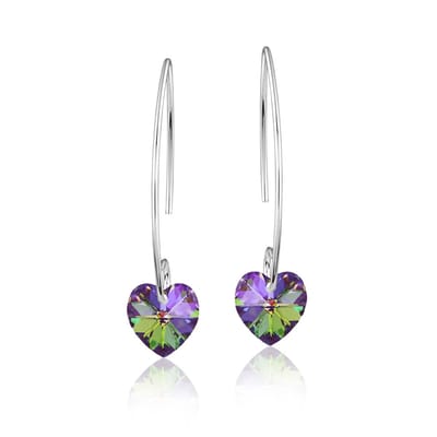 Montebello Oorbellen Liv HZ75 - Swarovski Hart - 925 Zilver Gerhod. - Ø10mm - 35mm
