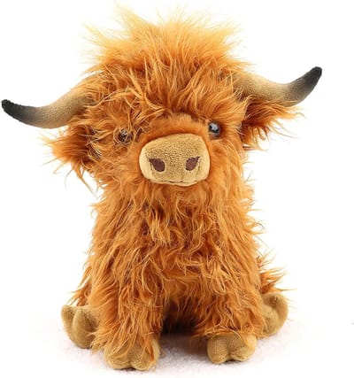 Zachte Highland Cow Knuffel, Realistische Schotse Hooglander Pluche Dier, Perfect Cadeau voor Kinderen en Knuffelvrienden