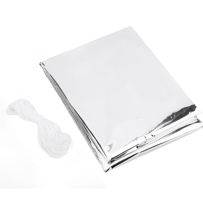 Tente d'urgence jetable étanche pour animaux de compagnie, films laminés aluminium, tente de survie avec corde en nylon pour white