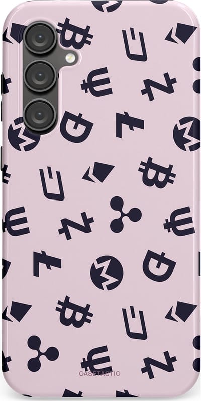 Casetastic Hoesje Geschikt voor Samsung S23 FE - Stijlvolle Beschermende Duo-layer Case - Crypto flow