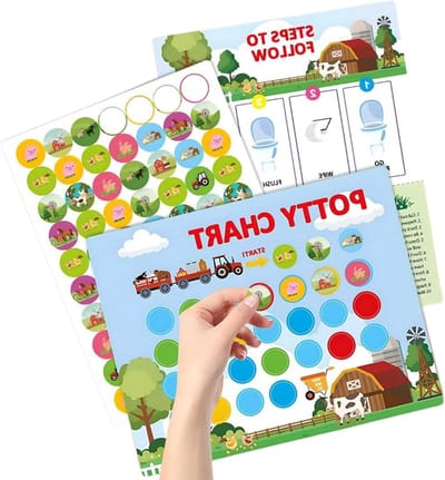 Potty Training Chart - Motivatie Tool - Positief Gedrag - Interactief Ontwerp - 10 Stuks - Stickers
