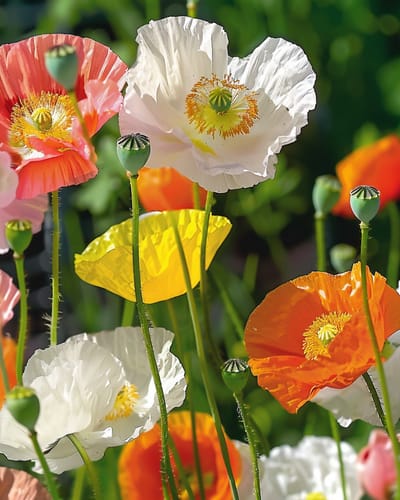 2 sets - Ijslandse Papaver Zaden Papaver Nudicaule Tweejarig Gemengd Excelsior 50 Cm