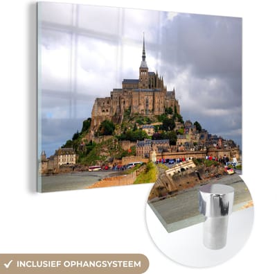 ® Glasschilderij 180x120 cm - Schilderij acrylglas - Frankrijk - Architectuur - Europa - Foto op glas - Muurdecoratie woonkamer - Wanddecoratie slaapkamer - Schilderijen