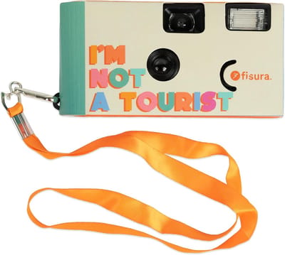 Wegwerpcamera - Filmcamera instant - Feestjes bruiloften - 17 zwart-wit opnames - 12.2 x 3.2 x 6 cm - Beige